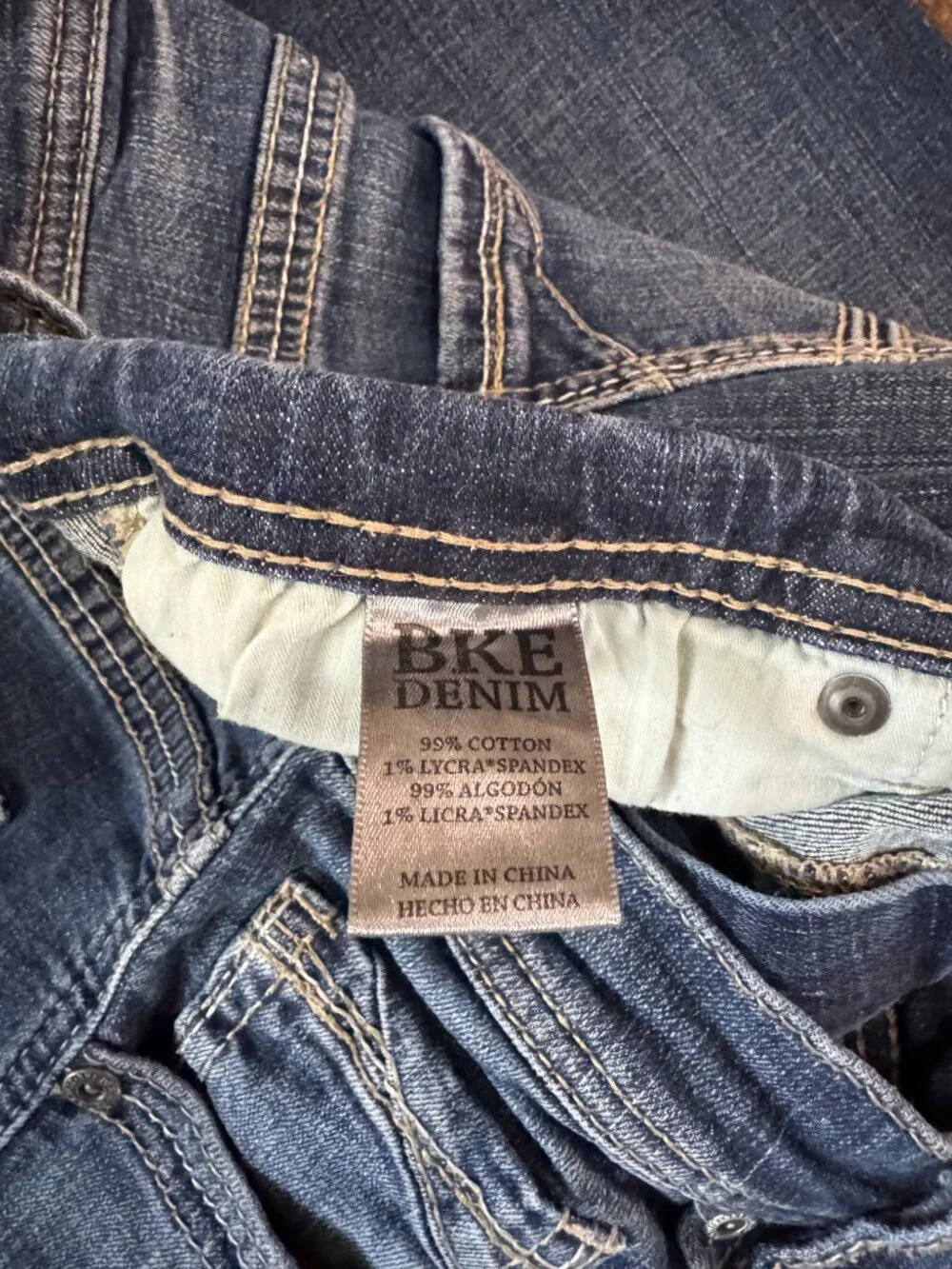 BKE Tyler Straight Leg Dark Wash Denim Jeans Size 34L